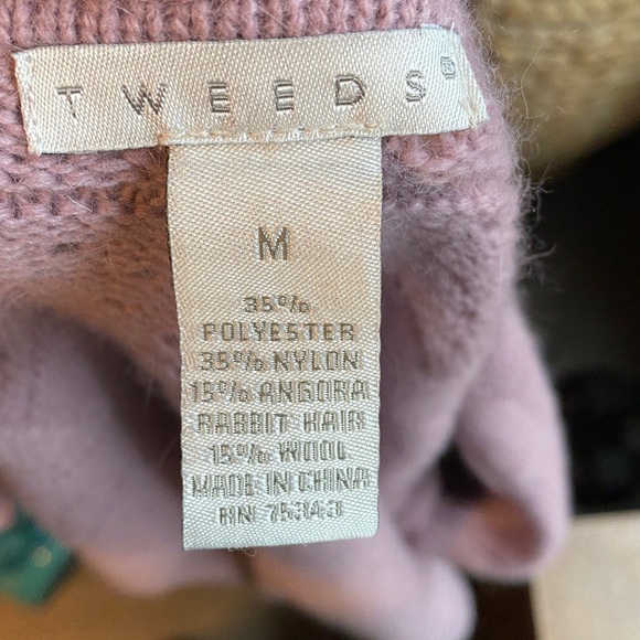 Tweeds Lavender pointelle knitted sweater M - Picture 4 of 4